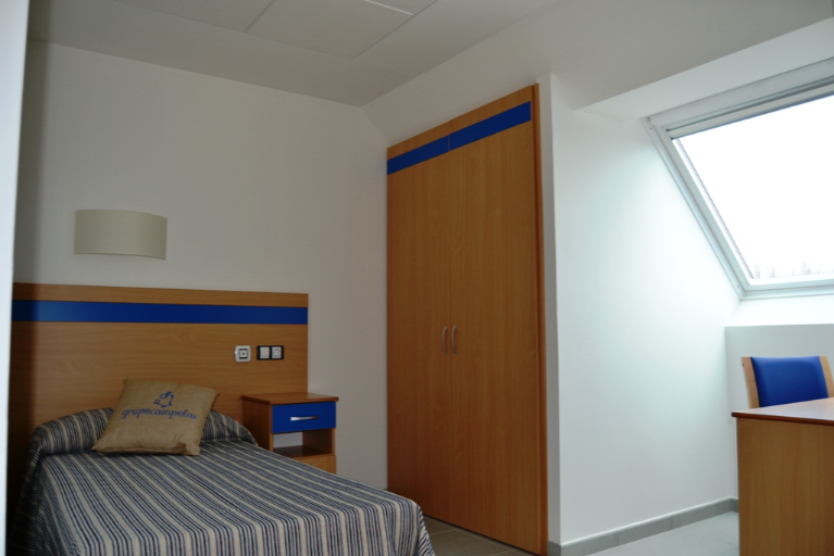 habitación individual para residentes del centro residencial Campolar Bierzo
