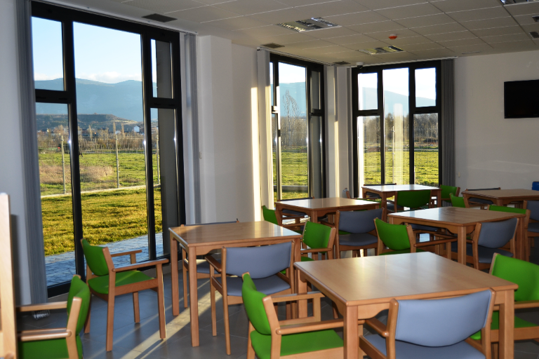 Comedor de la residencia de Campolar Bierzo